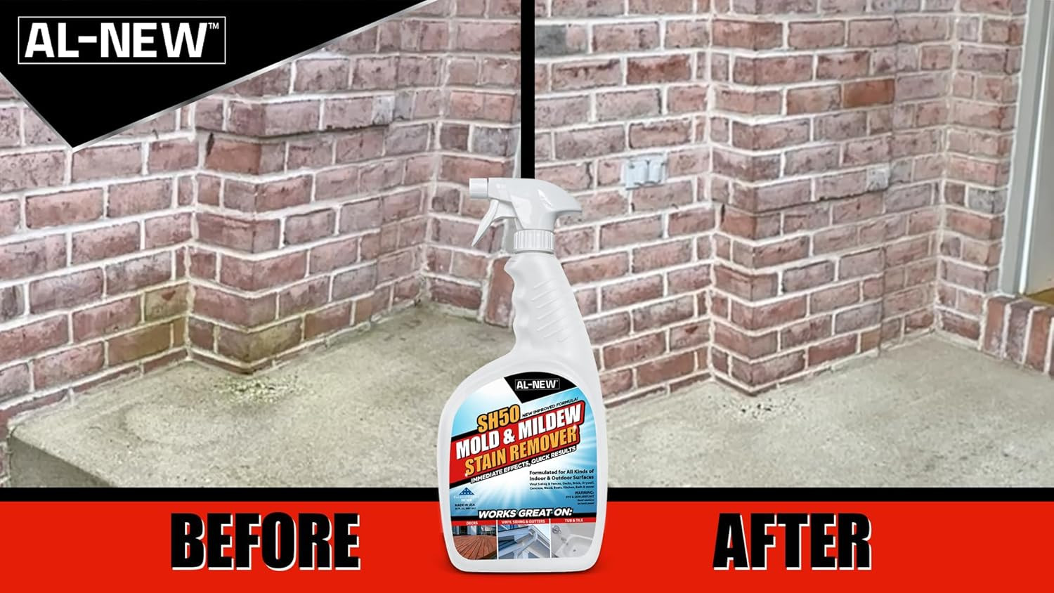 SH50 Mold and Mildew Stain Remover | Scrub Free Formula | Works Great on Decks,