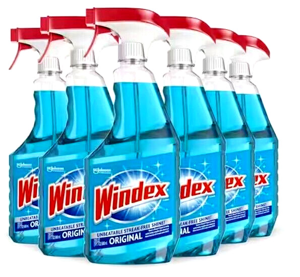 Windex Original Glass Cleaner Unbeatable Streak-Free Shine – 6 Pack 23 oz. Each