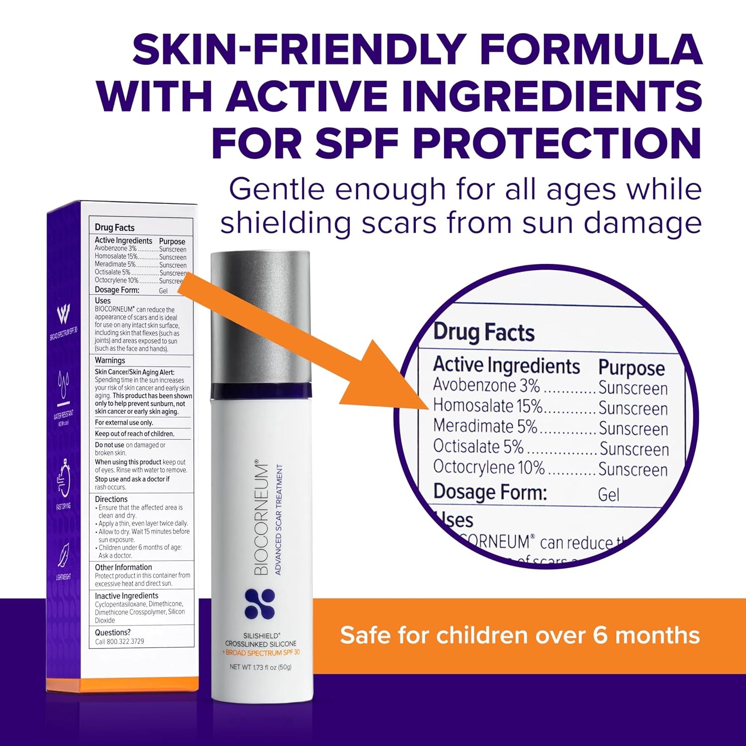 Advanced Scar Treatment with Silishield? & SPF 30 10g ?C Made in the USA, Fast-