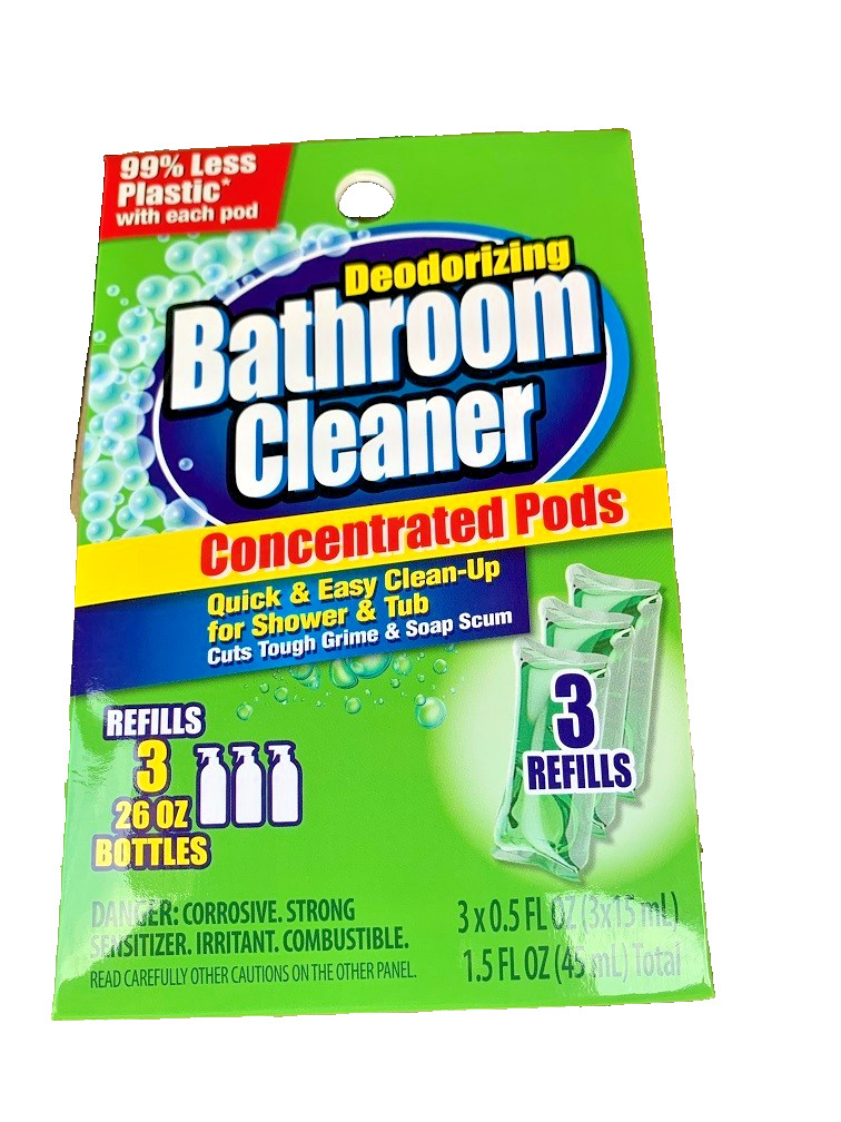 10 Boxes of Deodorizing Bathroom Cleaner Concentrated Pods with 3 Refills