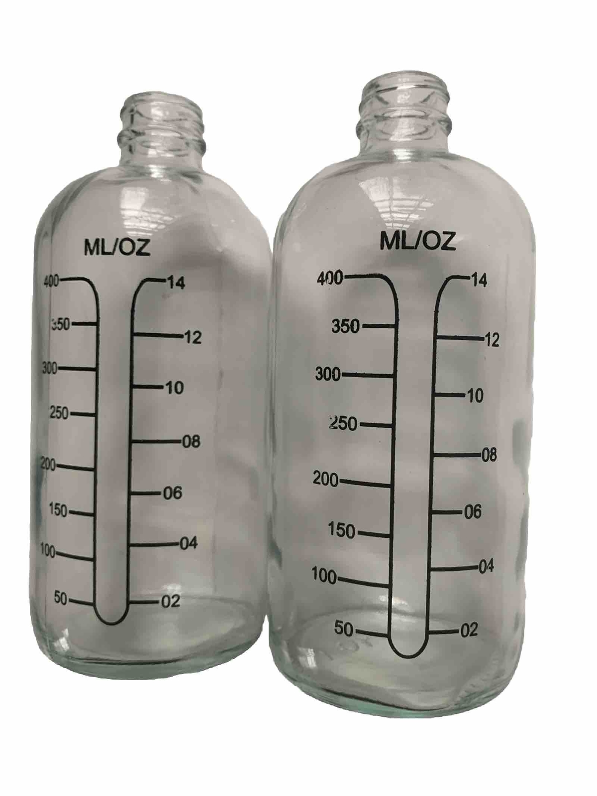 Empty Glass Spray Bottles with Measurements, 2 Bottles 16 Ounce No Spray Nozzle