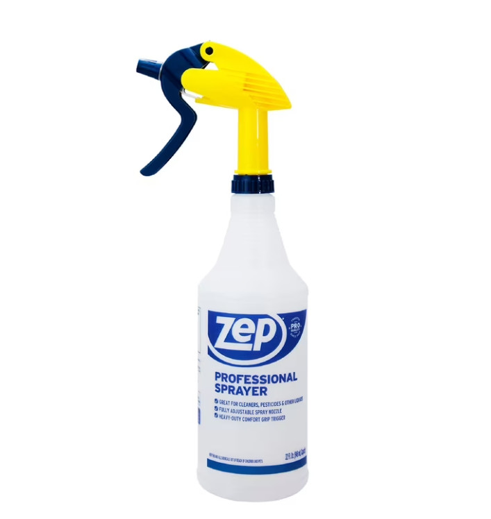 (3 Pack) Zep Professional Plastic Spray Bottle, 32 oz, Adjustable Nozzle