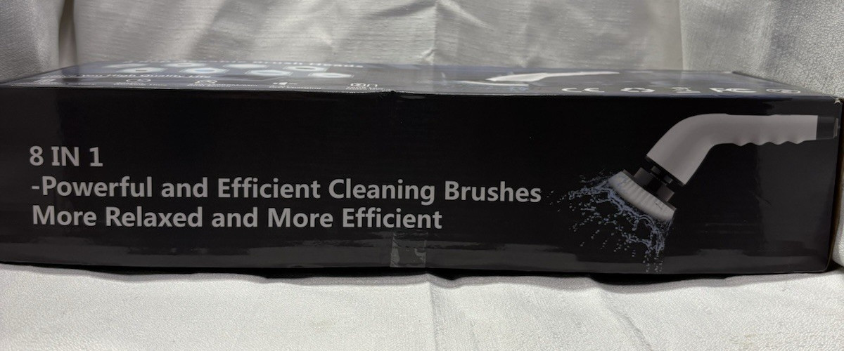 8 in 1 Electric Spin Scrubber with 8 Replaceable Brush Heads, Multi-Functional