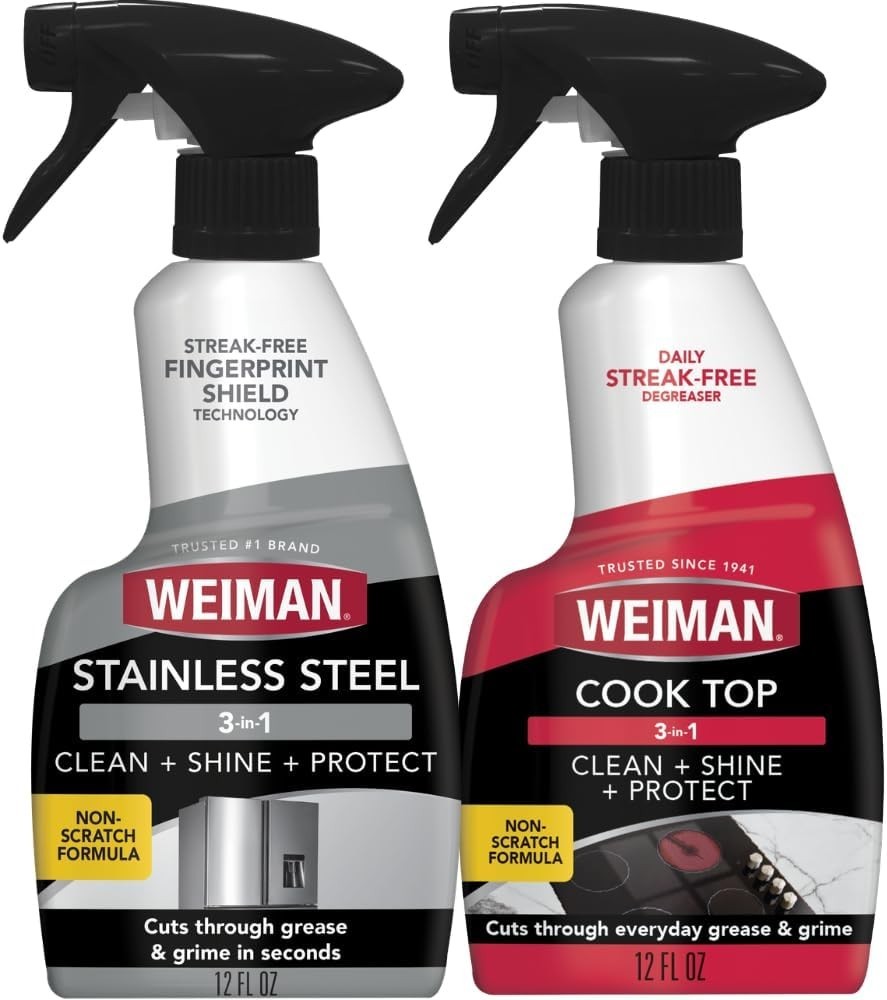Stainless Steel Cleaner & Cooktop Daily Cleaner – 12 Ounce – Kitchen Applianc…