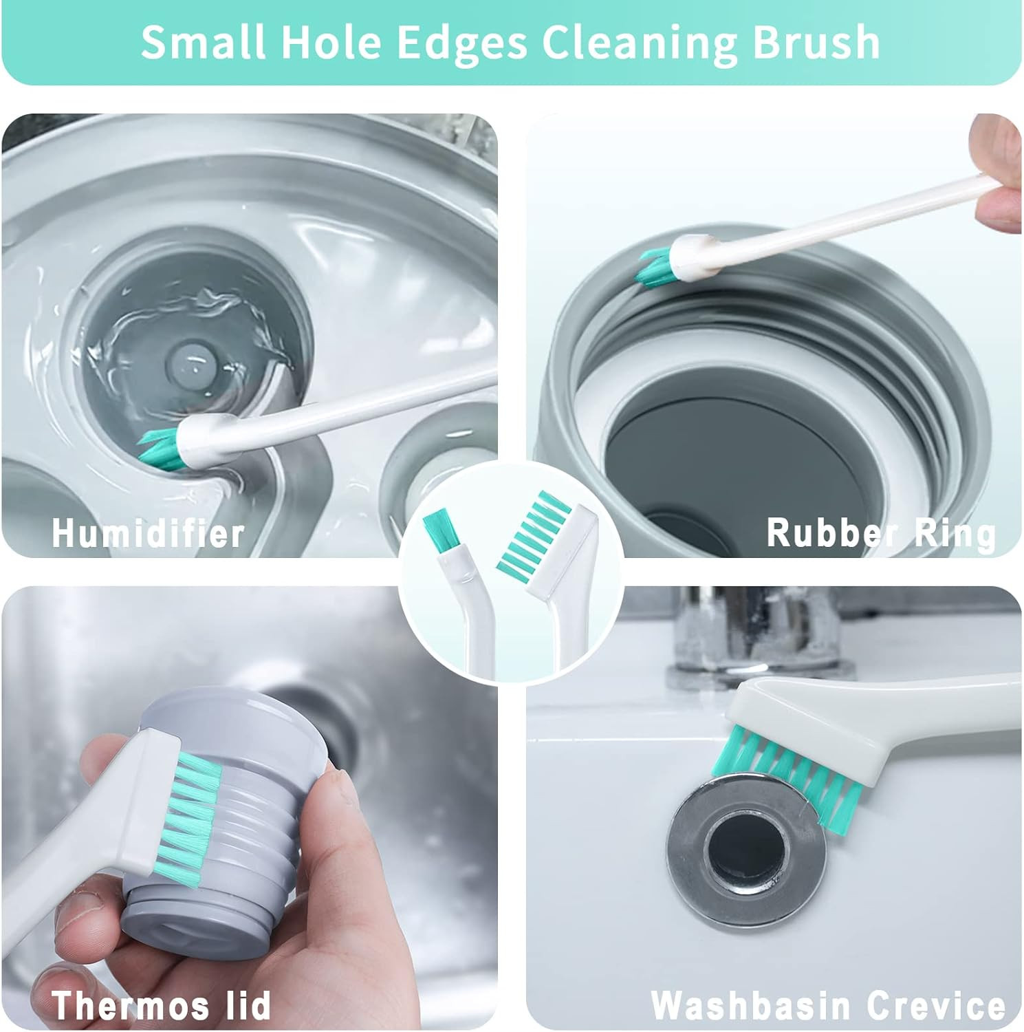 Small Cleaning Brush Tight Spaces, 8Pcs Crevice Cleaning Brushes Tool