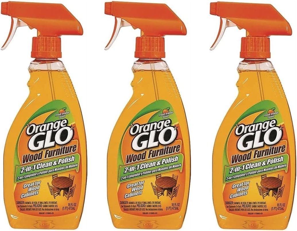 Glo 640823841079 Pack of 3 Wood Furniture 2-in-1 Clean and Polish, 48 Fl Oz t…
