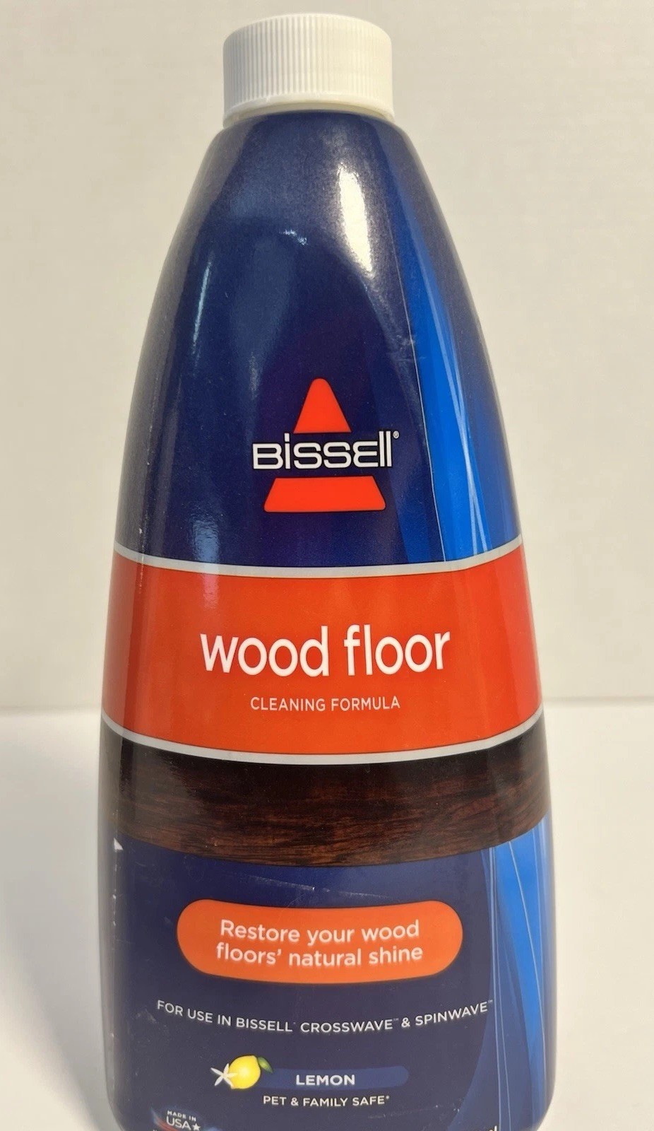 BISSELL Wood Floor Cleaner 32 Oz Crosswave & Spinwave Lemon Scent Pet Safe