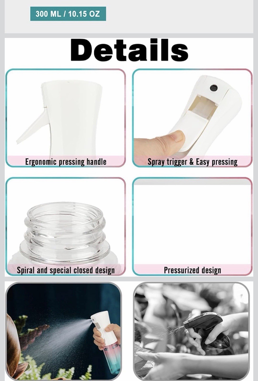 Gradient Modern Spray Bottle for General Purpose Household Cleaning