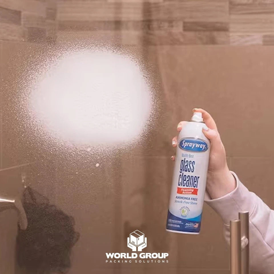 Glass Cleaner Foam, Foaming Action & Spray, 19Oz – 2 Pack – Clean Fresh Scent –