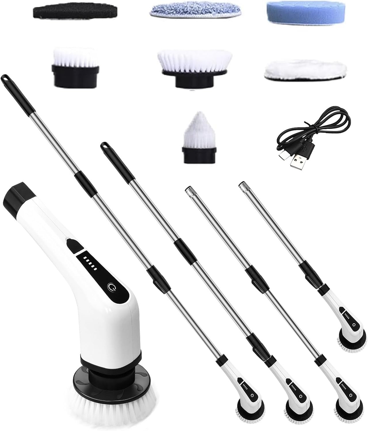 Cordless Electric Spin Scrubber Brush for Bathroom, Tub, Tiles & Car Cleaning