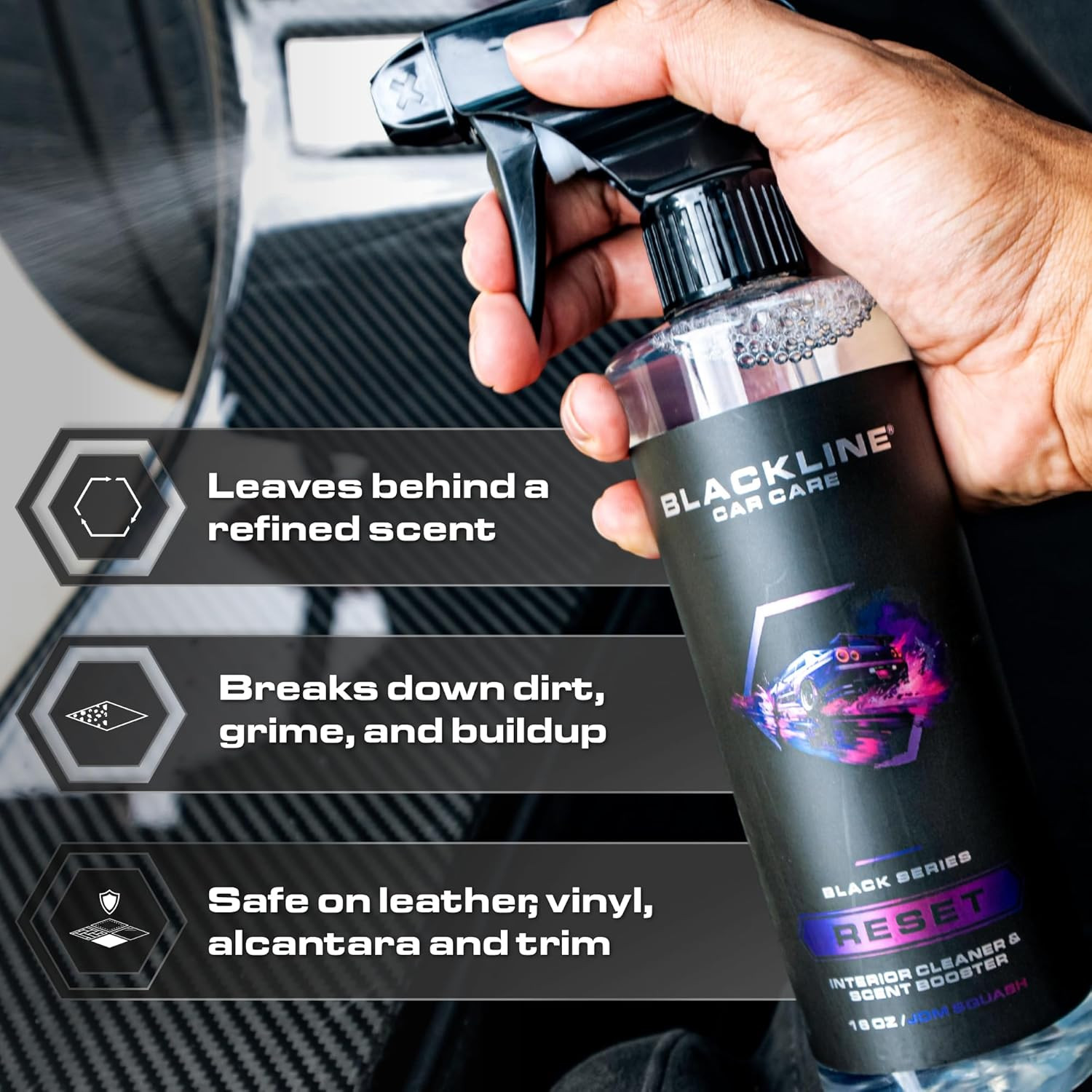 Luxury Scented Interior Cleaner Reset Deep Cleans & Deodorizes All Surfaces, Ph-