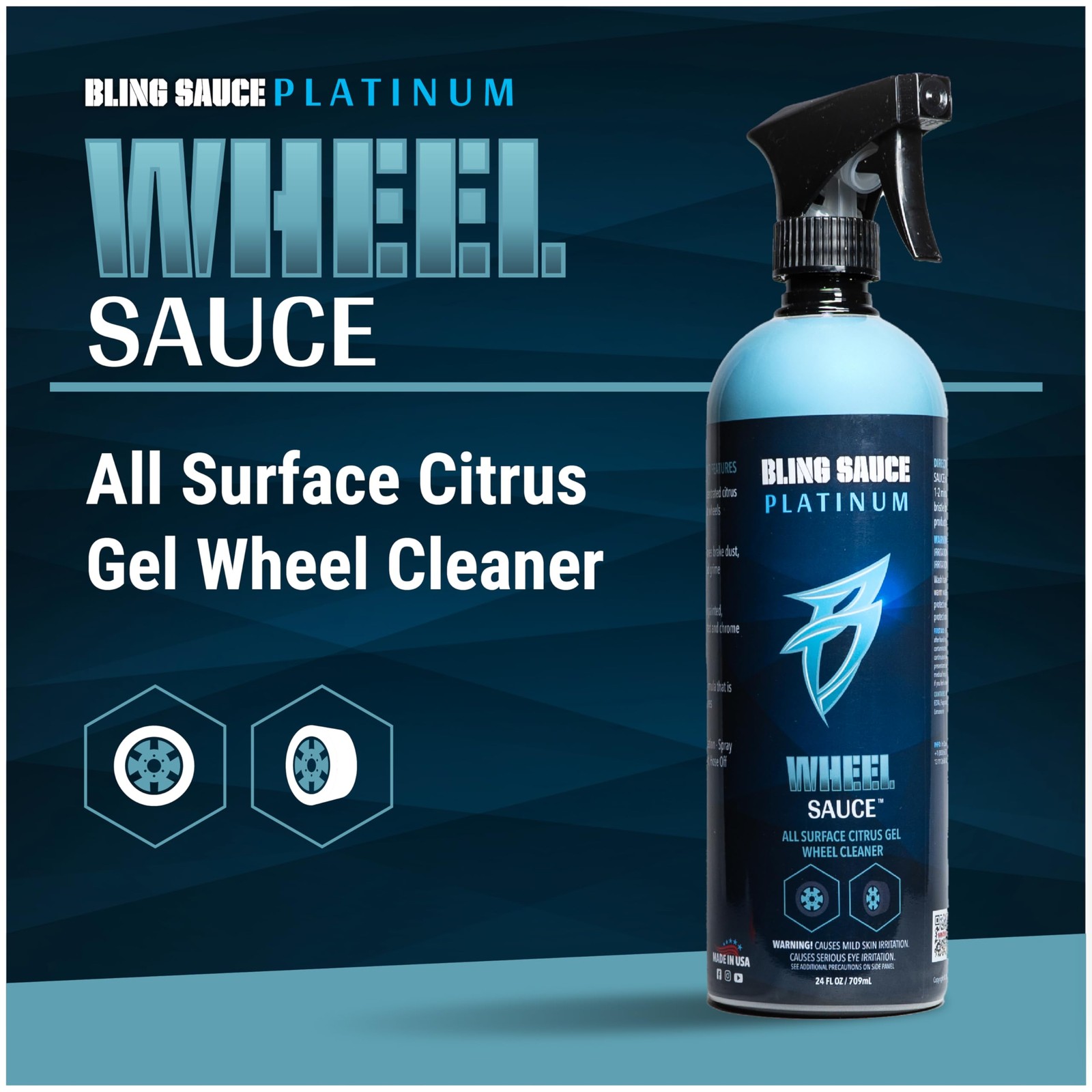 Platinum Wheel Sauce, All Surface Citrus Gel Wheel Cleaner for Cars, Trucks, …