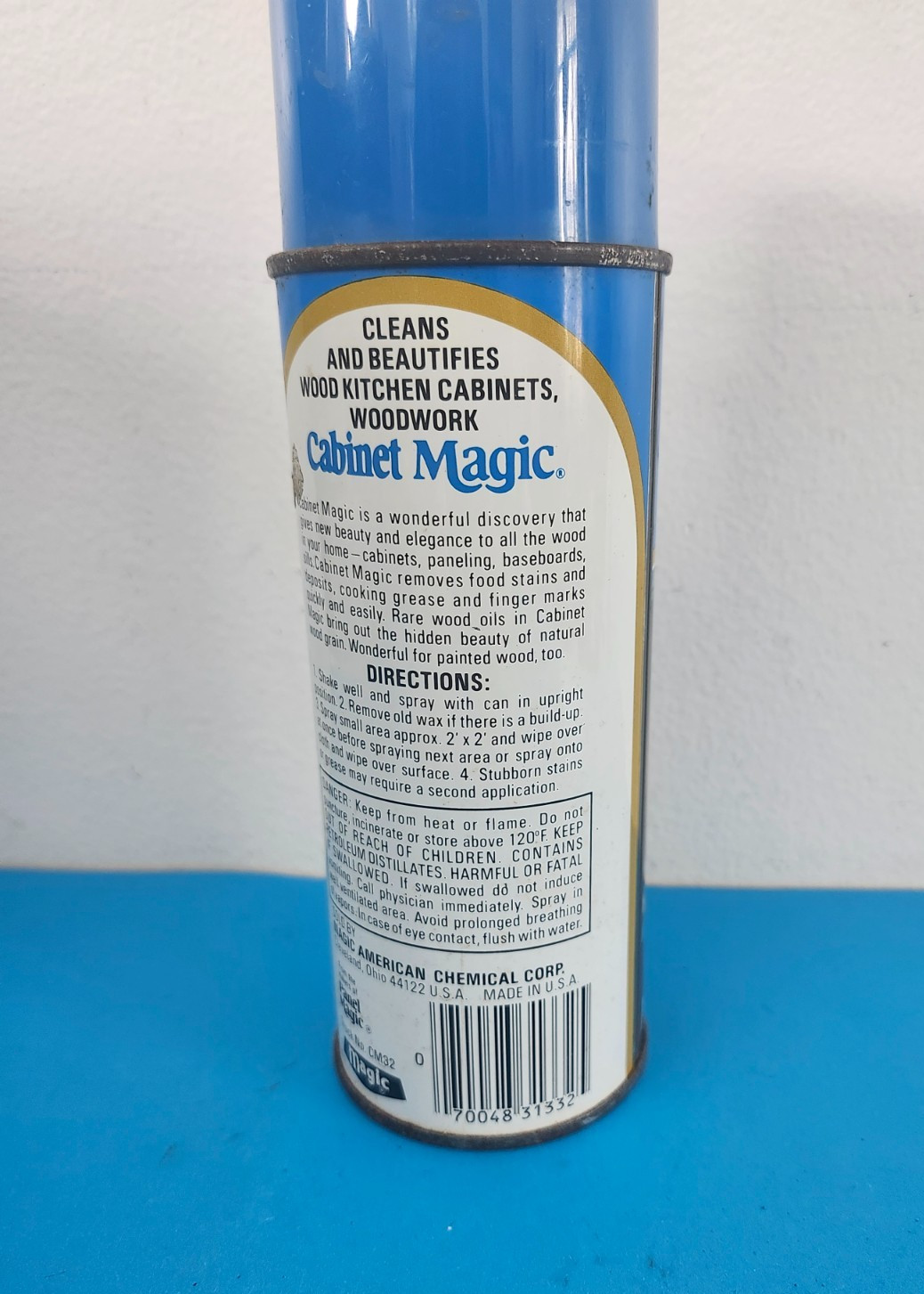 Cabinet Magic 13 Oz Vintage Original Aerosol Spray Renews Wood Cabinets NOS