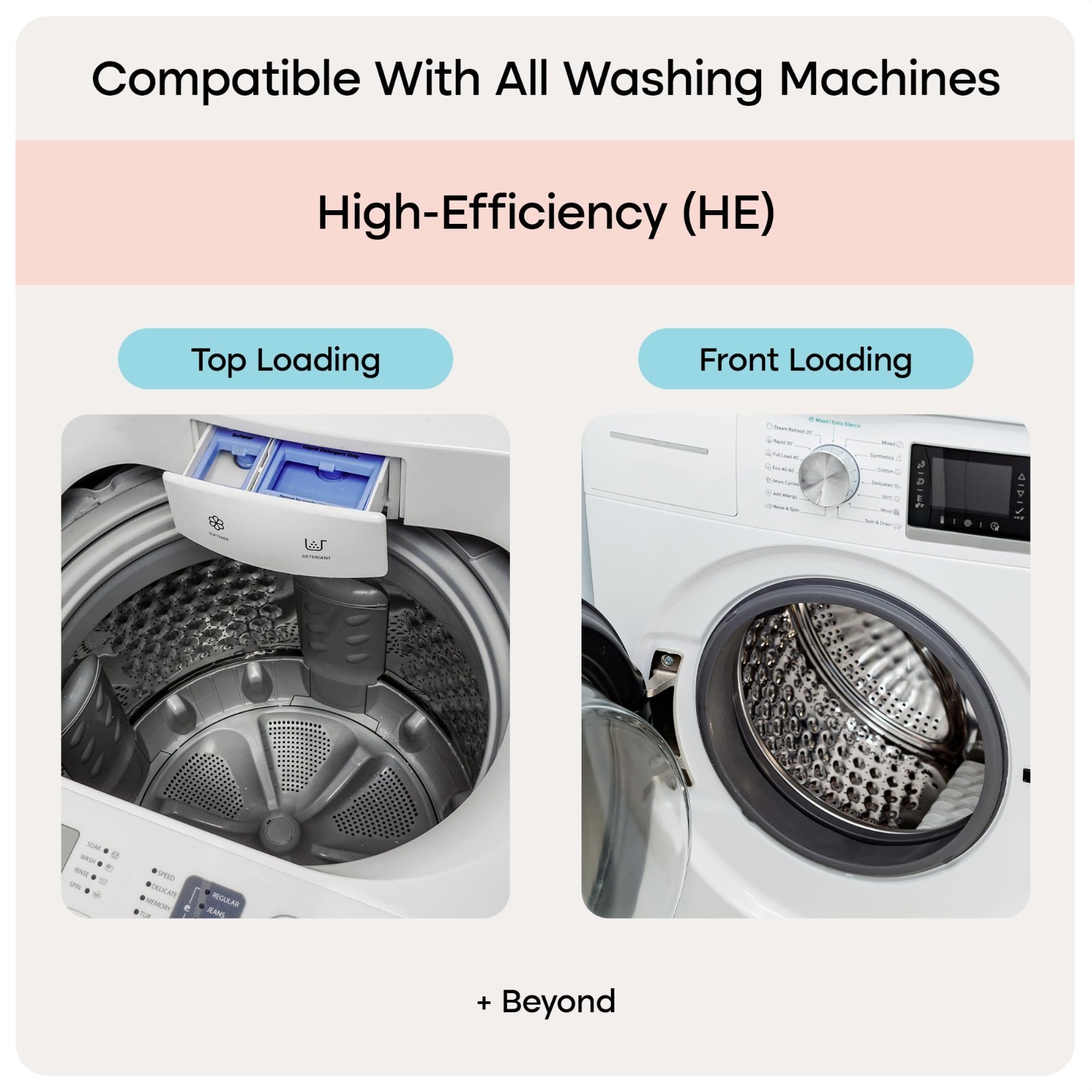 Washing Machine Cleaner Tablets – 24 Pack, Pet Safe, HE & Front Load Compatible,