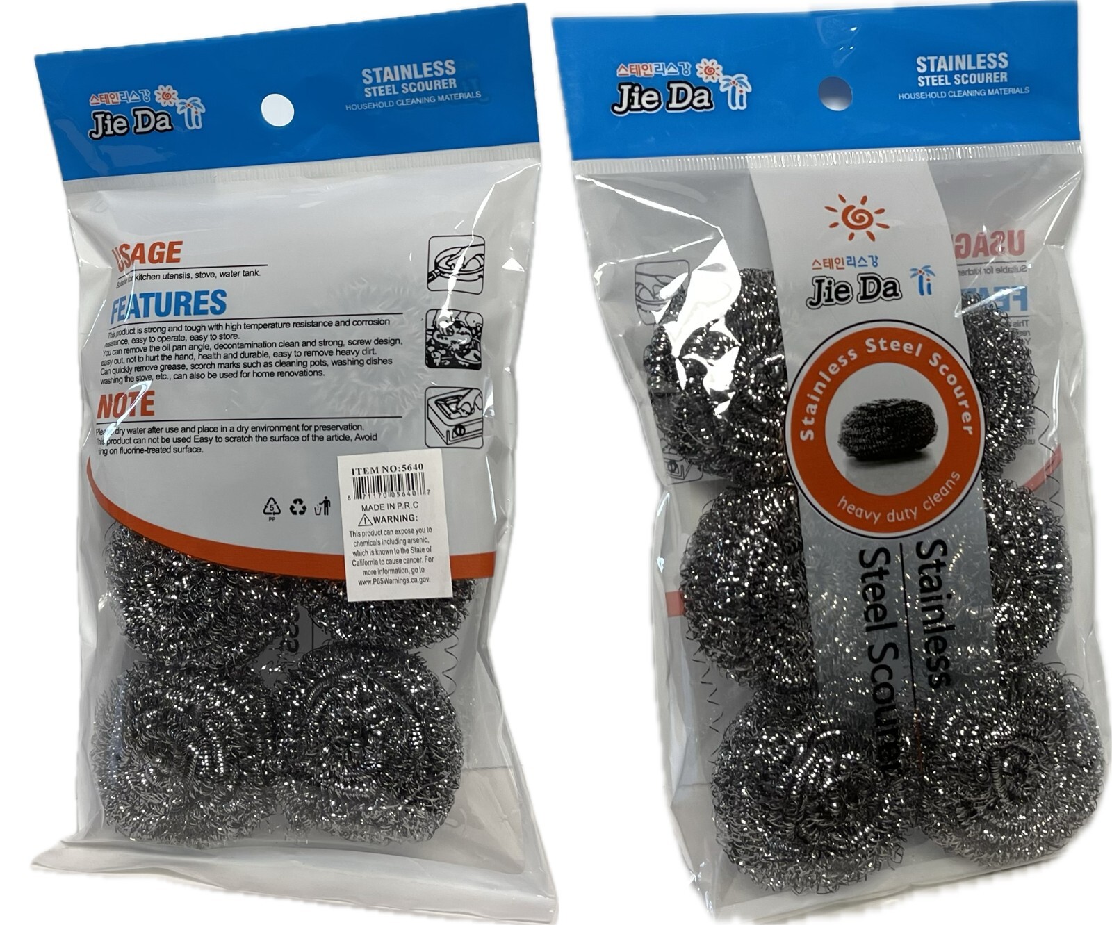 2X6 Stainless Steel Dish Bowl Cleaning Spiral Scourers Practical Kitchen Cleaner