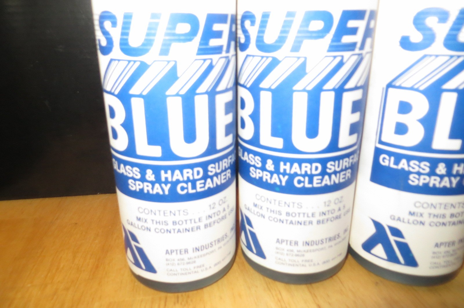 Set of 4 Super Blue Glass and Hard Surface Cleaner Concentrate -Makes 20 Gallons
