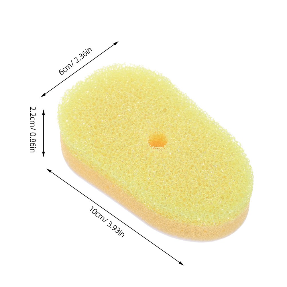 8Pcs Soft Reusable Dish Scrubber Sponge Replacement Heads Yellow