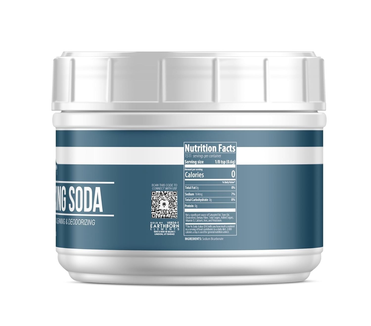 2 lb Pure Baking Soda – Non-GMO & Aluminum-Free for Cooking & Cleaning