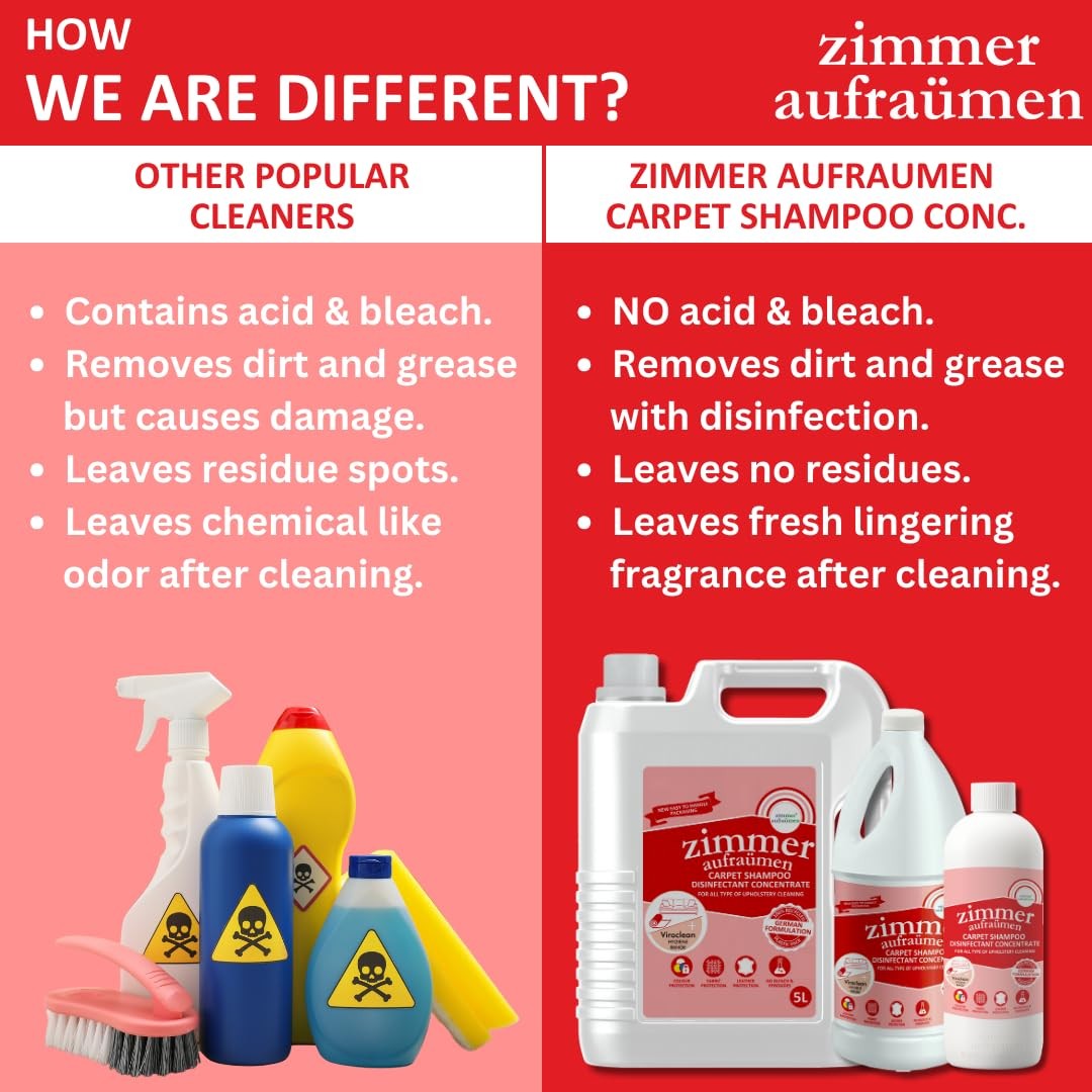 1L Ultra Thick Carpet & Upholstery Cleaner Shampoo – Removes Stains & Odors
