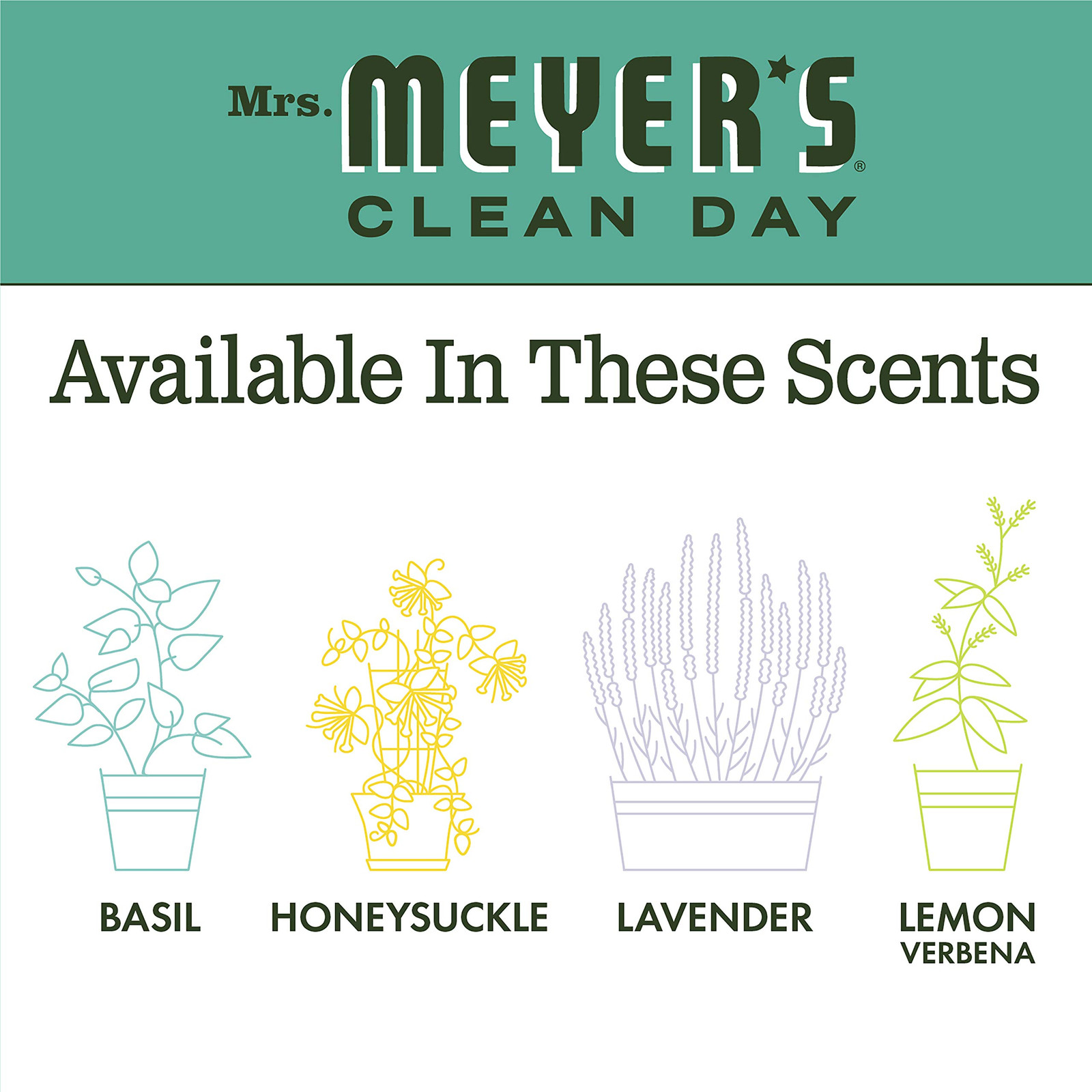 Mrs Meyers Clean Day Lemon Verbena Multi Surface Cleaner Pack of 2 32 Fl Oz