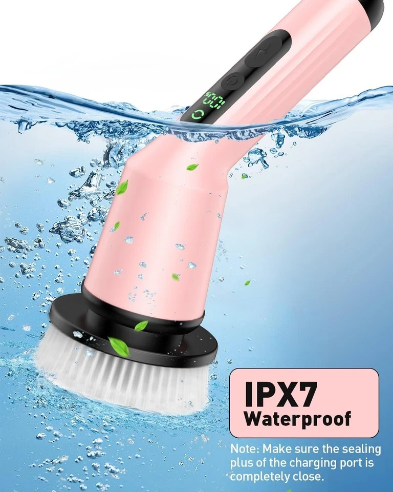 Electric Spin Scrubber for Cleaning Bathroom, Shower Scrubber Cordless Cleani…
