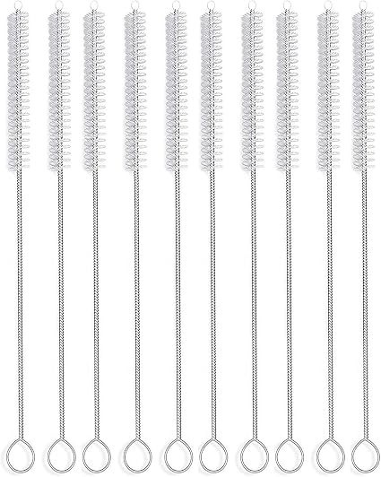Straw Brush Cleaner 10 Pack 10 Inch Flexible Nylon Tube Cleaning Brushes