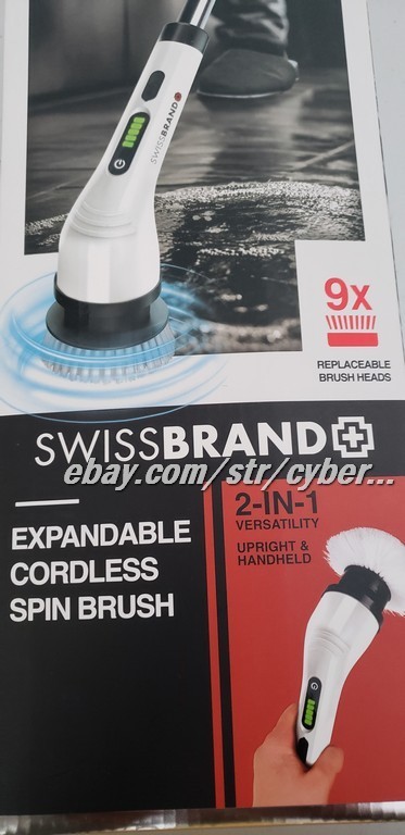 Swiss Brand Expandable Cordless Spin Brush; New in Box