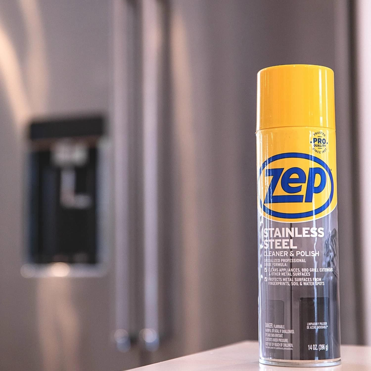 Stainless Steel Cleaner and Polish 14 Ounces – ZUSSTL14 – Protects Metal Sur
