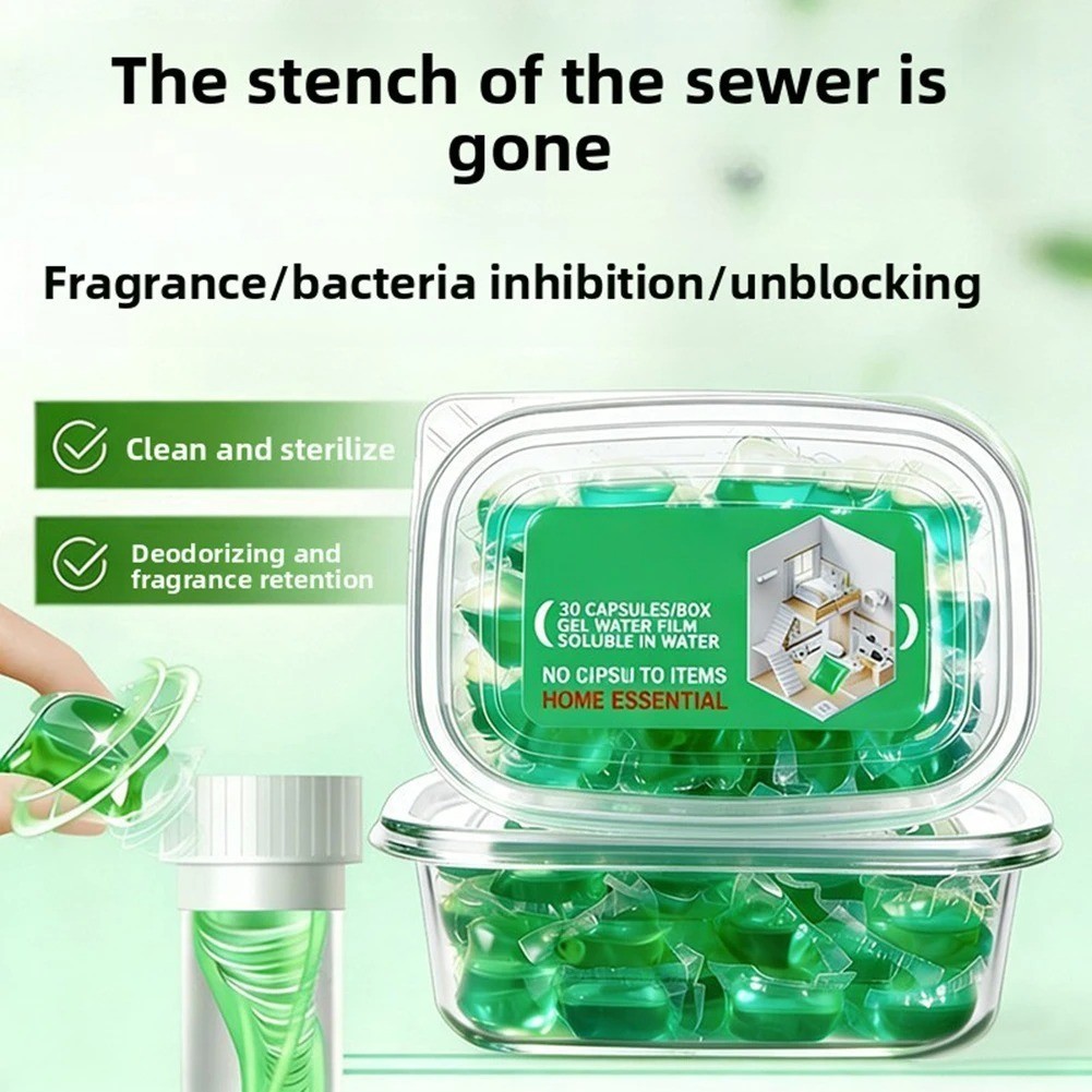 Drain Cleaner Gel Odor Remover Sink Sewer Freshener Kitchen Bathroom