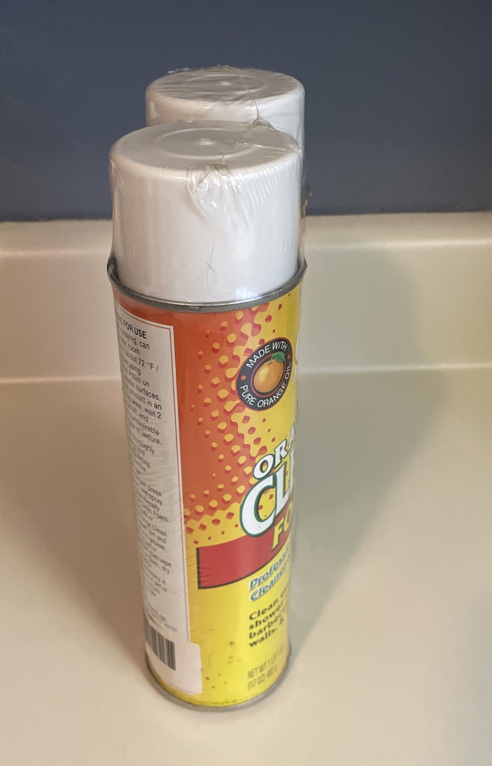 Vtg ORANGE CLEAN Degreasing Foam Orange Glo 17 oz. Spray Cans Lot Of 2 Retro
