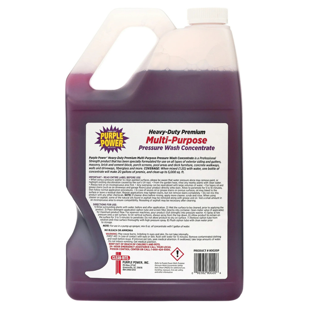 (2 pack) Purple Power Heavy-Duty Premium Multi-Purpose Pressure Wash, 1 Gallon