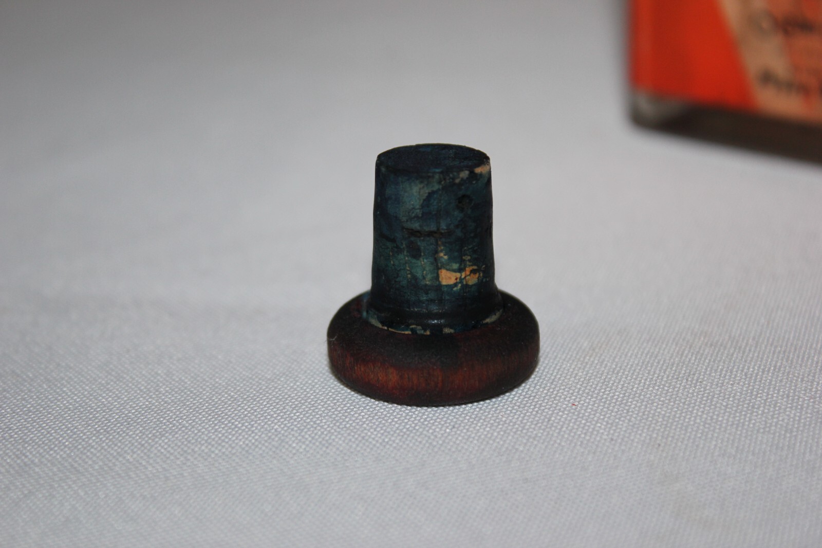 Antique O-CEDAR Polish Glass Bottle Paper Lable Wood Stopper Cap Advertising