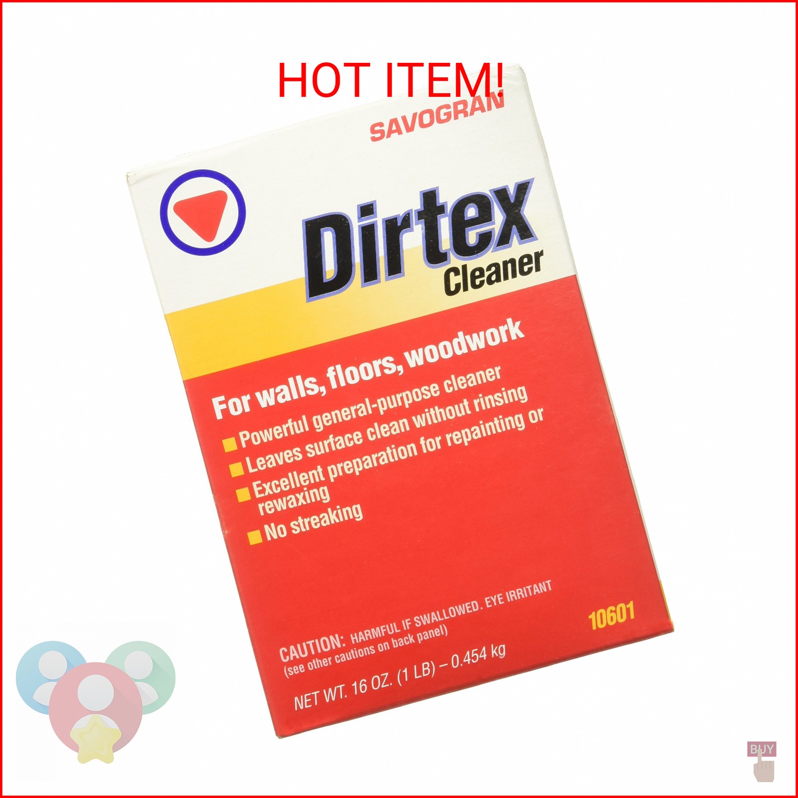 Savogran Dirtex All Purpose Cleaning Powder – 16oz No Rinse Powder Cleanser, Sta