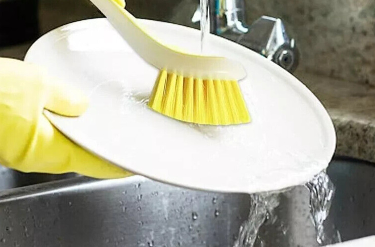 Durable Dish Bowl Pot Kitchen Washing Brush Suction Cup Brush Cleaning Brush