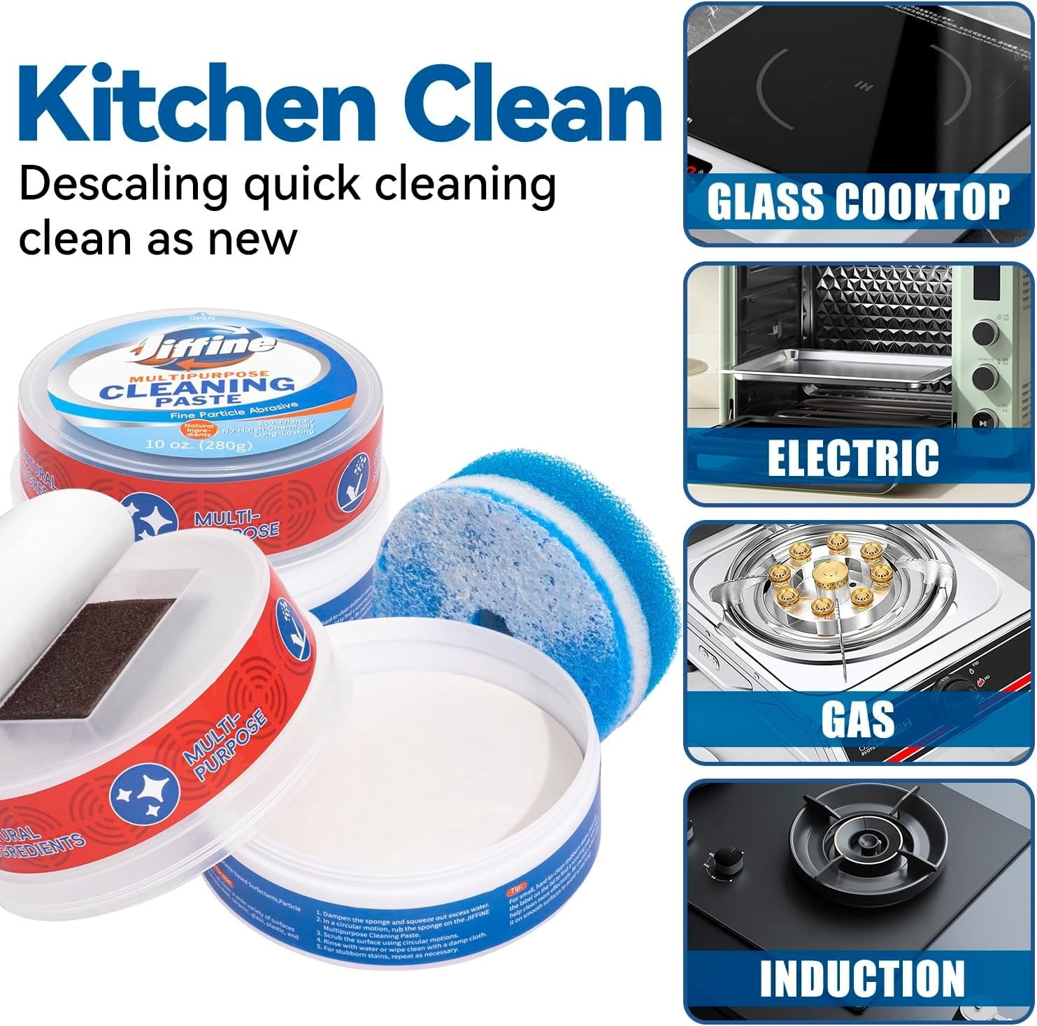 Cooktop Cleaner Paste,The Pink of Stuff, Miracle All Purpose Cleaning Paste,Easi
