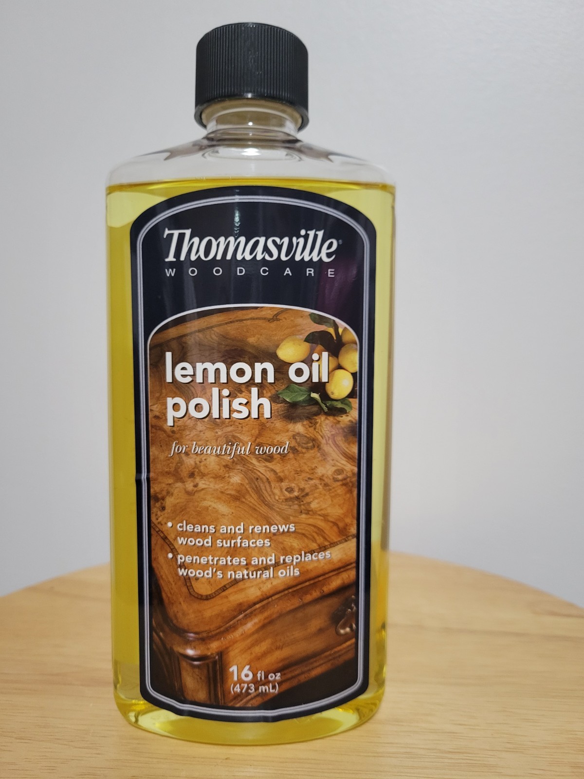 Thomasville Woodcare Lemon Oil Polish for beautiful wood, 16 fl oz , Made in USA