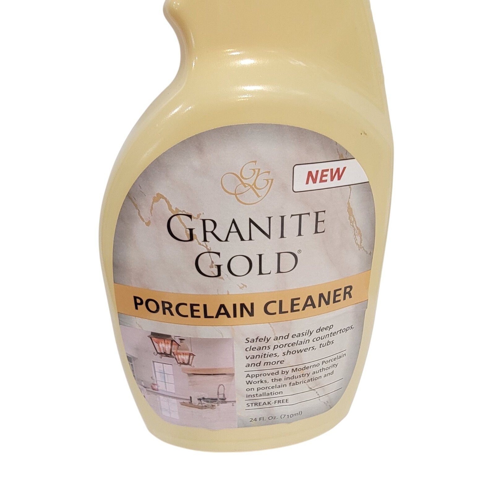 Granite Gold Porcelain Cleaner Spray 24 Oz Streak-Free For Bathroom Kitchen Surf