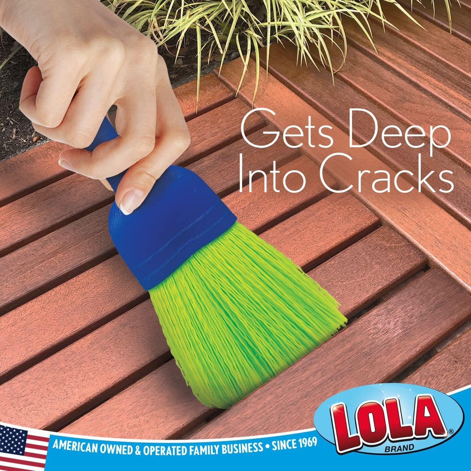 Hand Broom Durable Bristles 2 Pack Indoor Outdoor Compact Hang Hole Cleaning