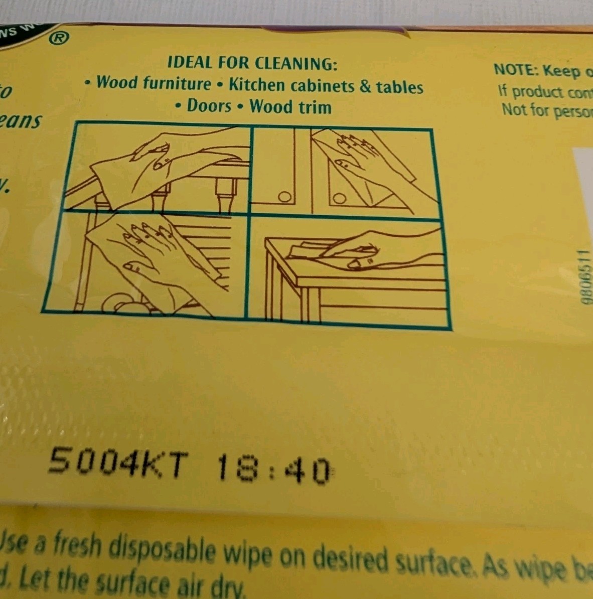 Murphy Soft Wipes Clean & Dust Multi-Use Wood Cleaner 18 Large Wipes New Sealed