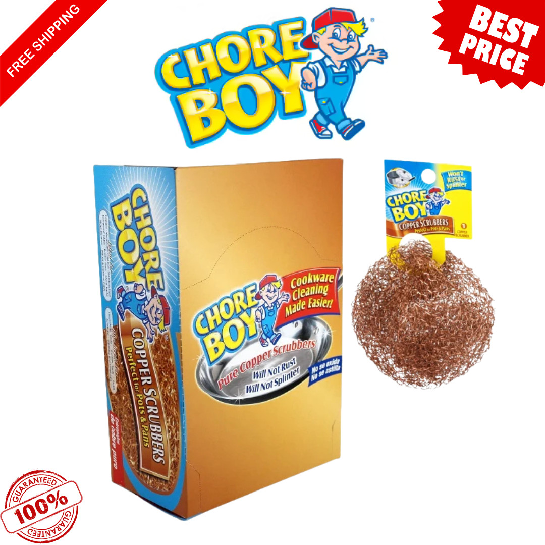 Chore Boy Ultimate Copper Scrubber Scouring Pads – Pure Copper, Heavy-Duty 36ct