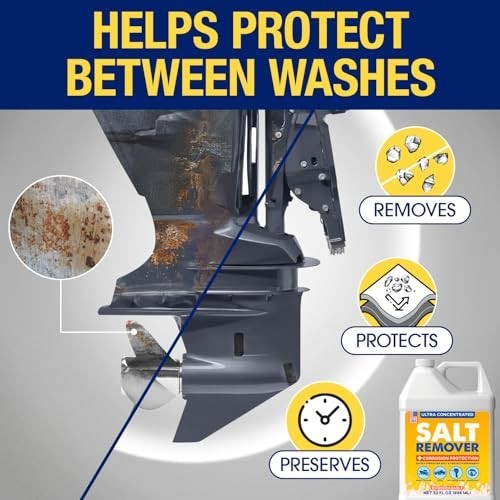 Concentrated Salt Remover & Corrosion Protection – 32 Oz Cleaner for Boats, Cars