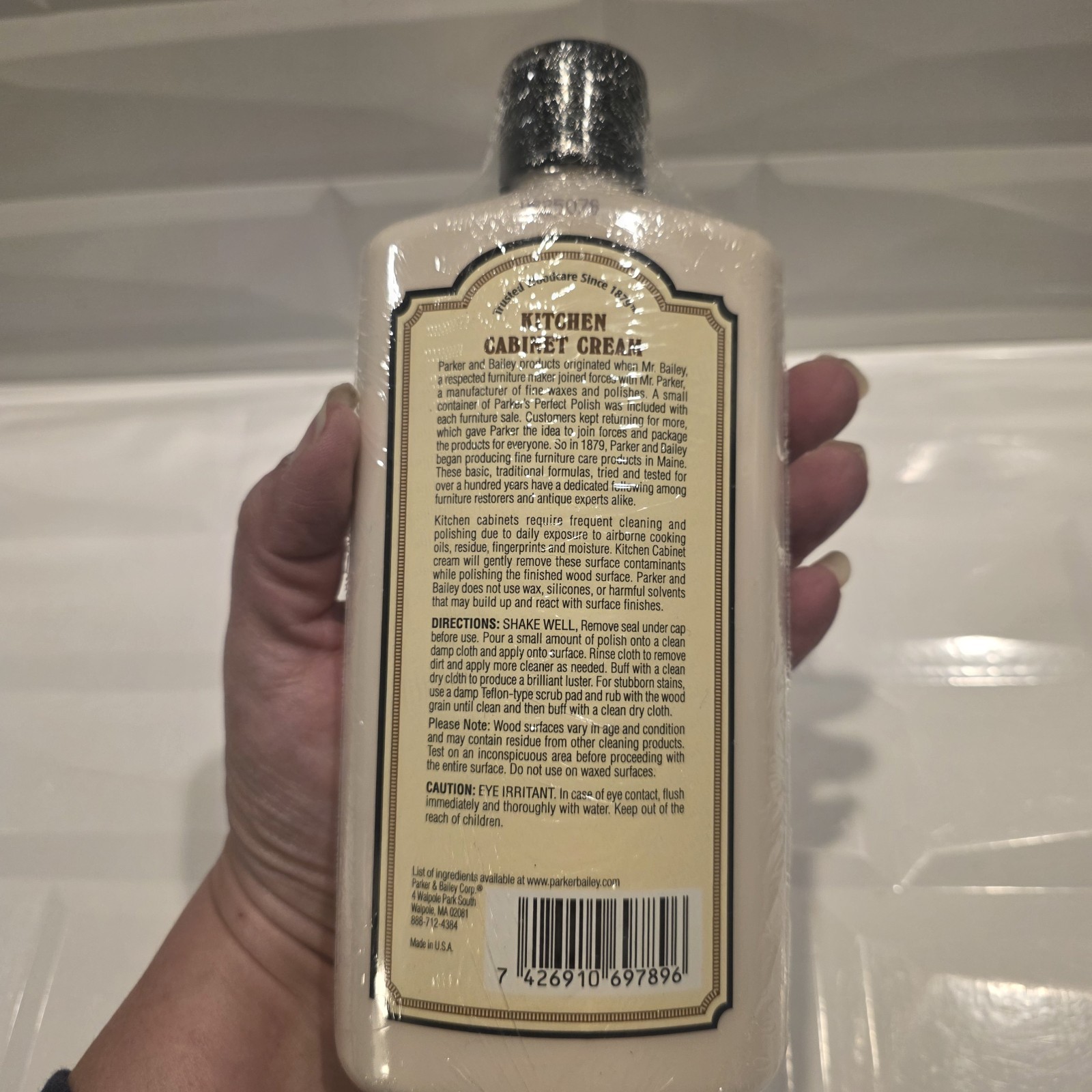 PARKER & BAILEY Kitchen Cabinet Cream Removes Dirt & Grease 16 fl. oz