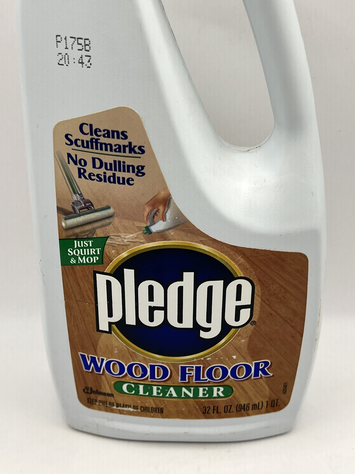VTG Pledge Wood Floor Cleaner 1998 Original Formula 32oz [75% Full] SC Johnson