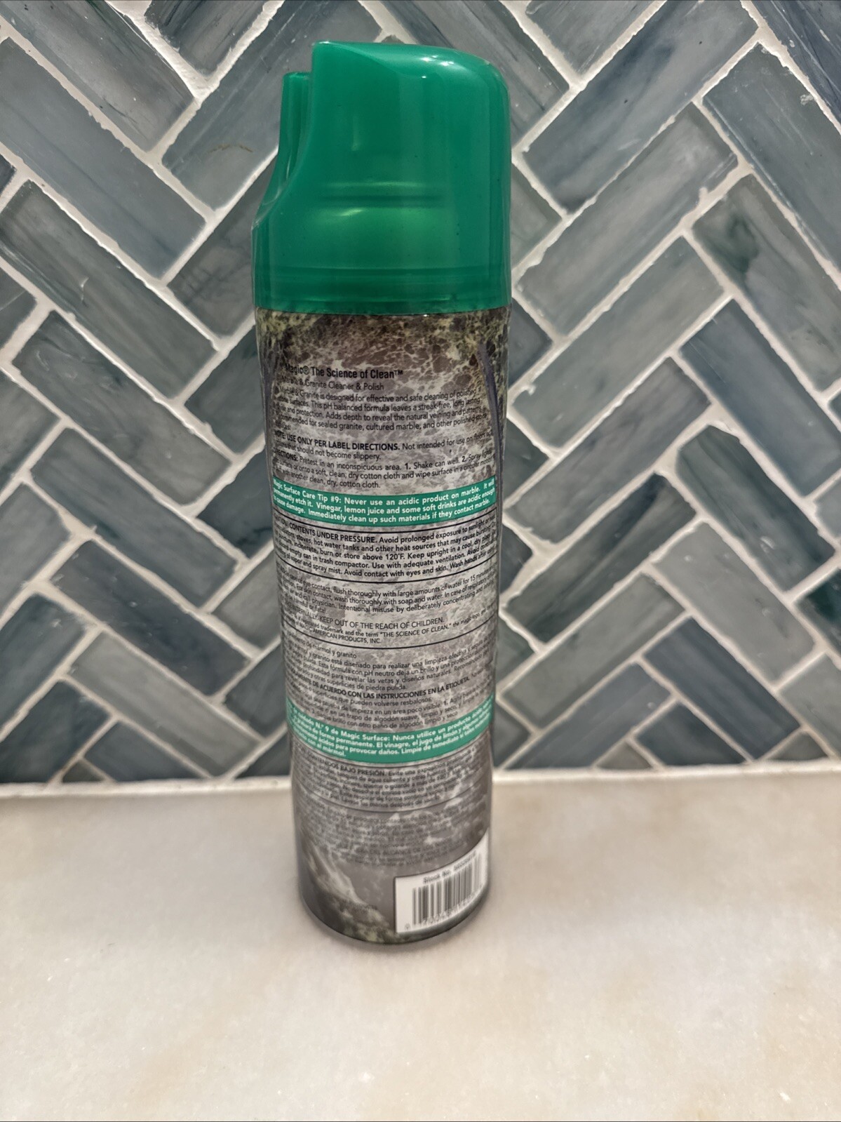 Granite & Marble Magic Aerosol Spray Can 17 Oz Clean Protect Polish Streak Free