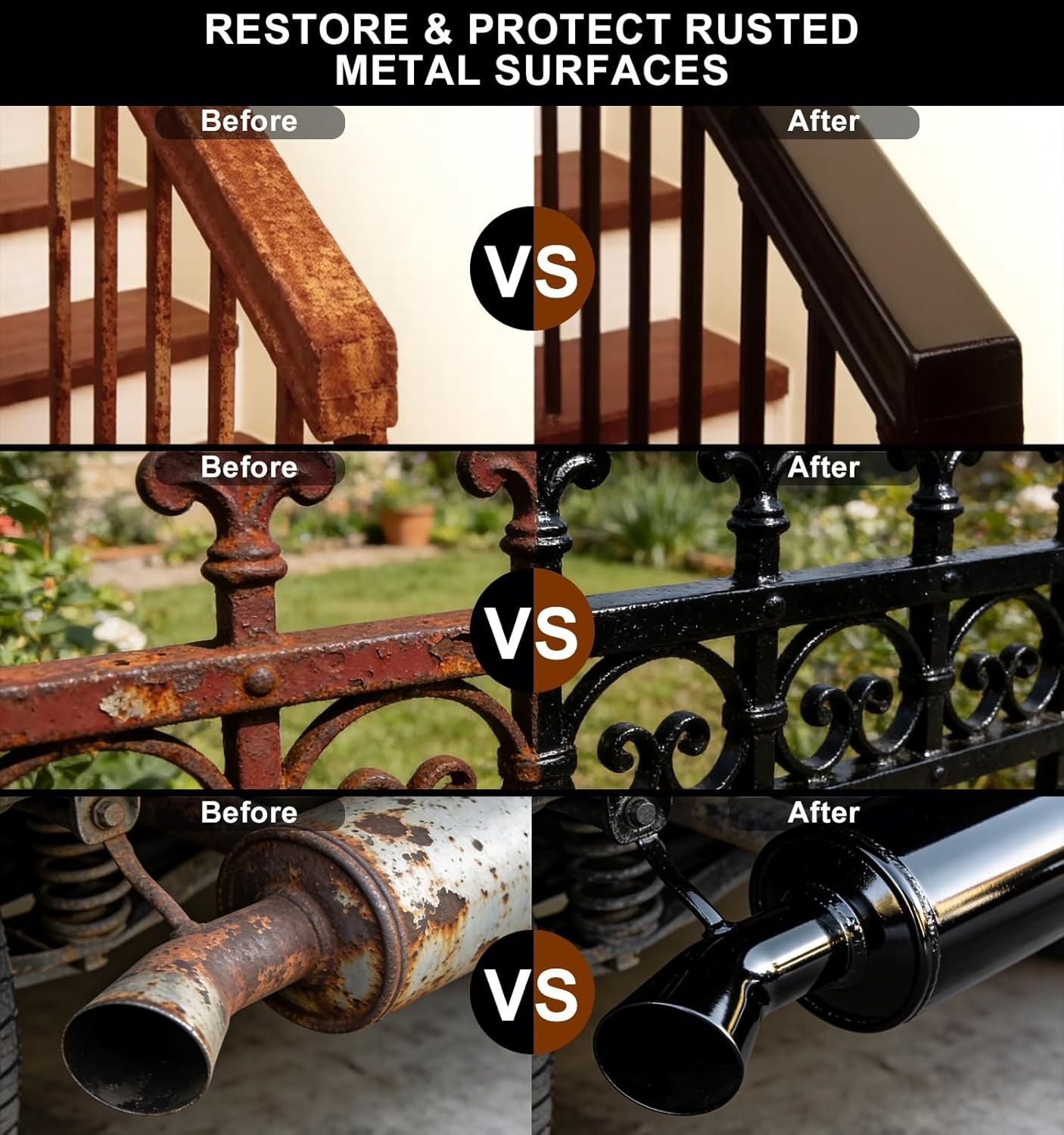 2 in 1 Rust Converter Primer 35oz Stops Rust Heat Resistant Coating Paint