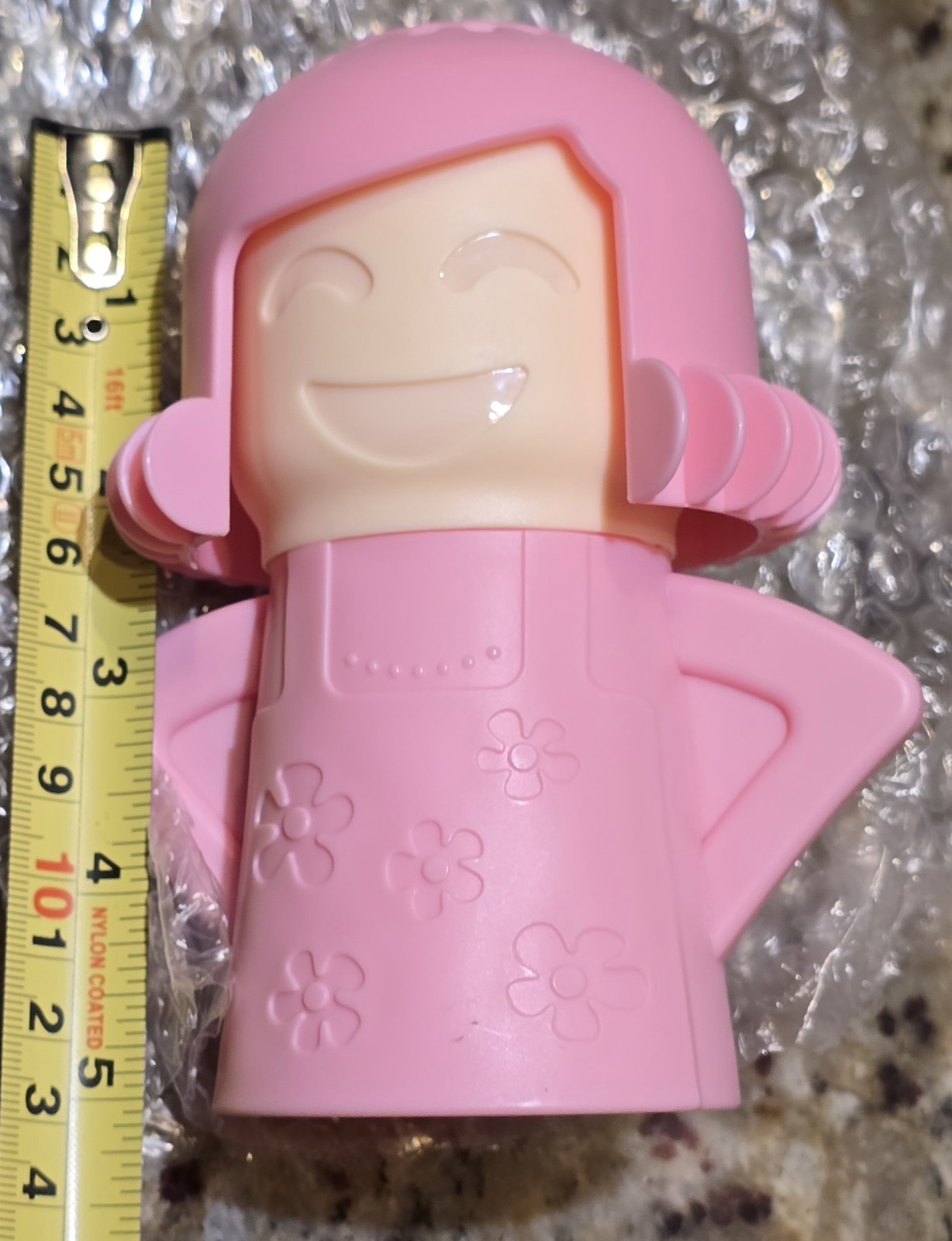5″ Pink Angry Mama Microwave Steam Cleaner Easy Fast & Fun Vinegar Cleaning Tool