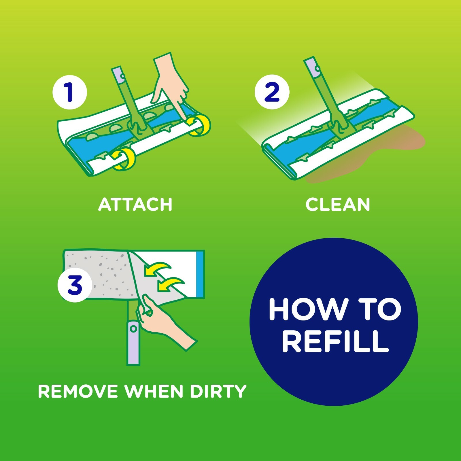 Swiffer XL HEAVY DUTY Dry Sweeping Cloths Pad Refills ~ All Types of Floor ~10ct