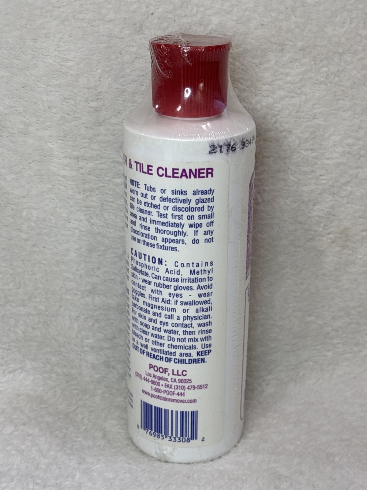 Poof Shower & Tile Cleaner Non-Toxic Non-Flammable Biodegradable 8oz Made In USA