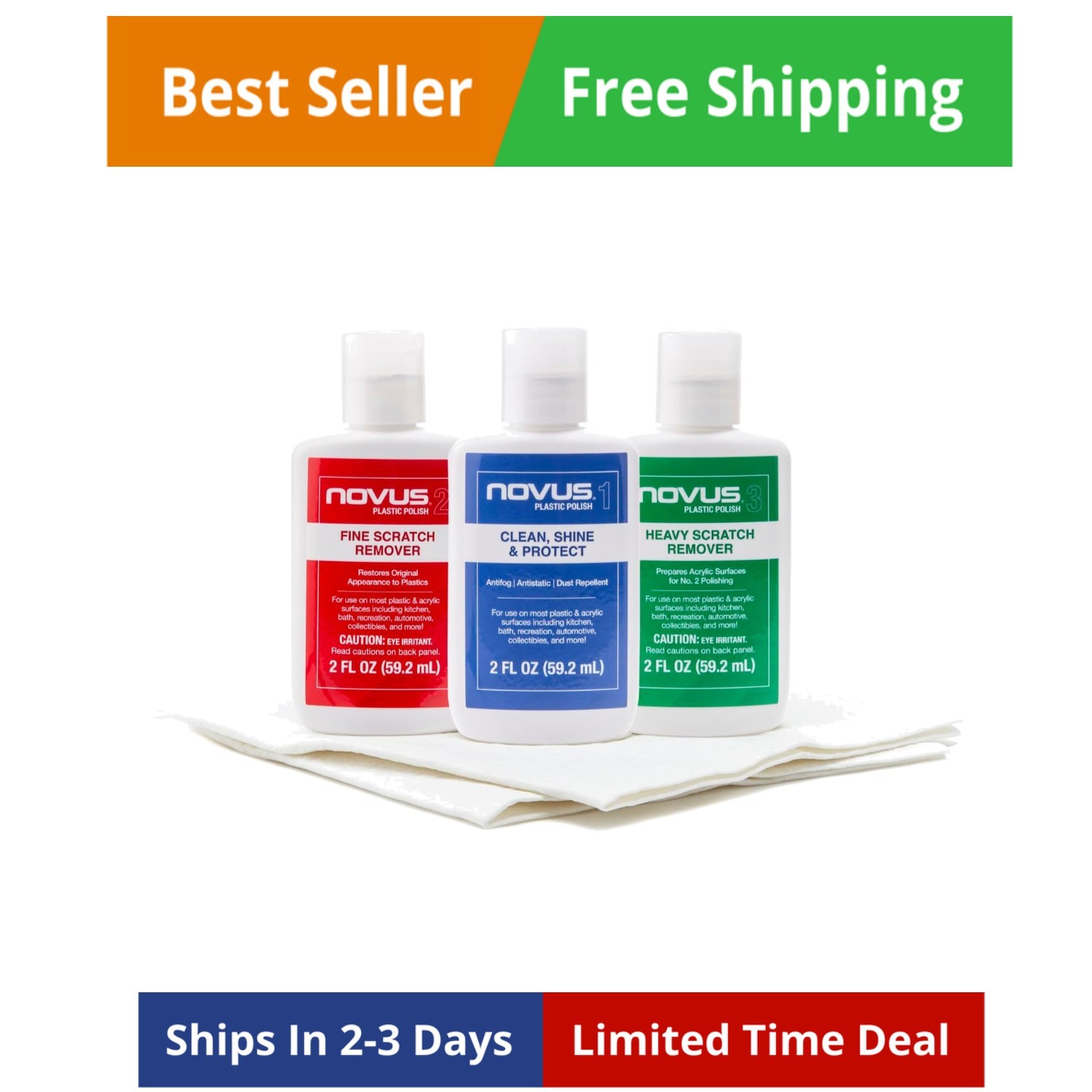 PK1-2 | Plastic Clean & Shine Fine Scratch Remover Heavy Scratch Remover and …