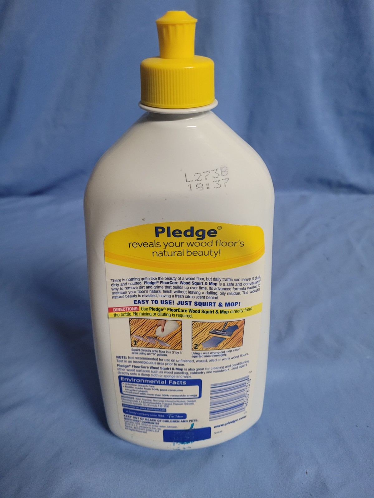 Pledge Clean It Gentle Wood Floor Cleaner Lemon Scent 27oz Cleaning NEW
